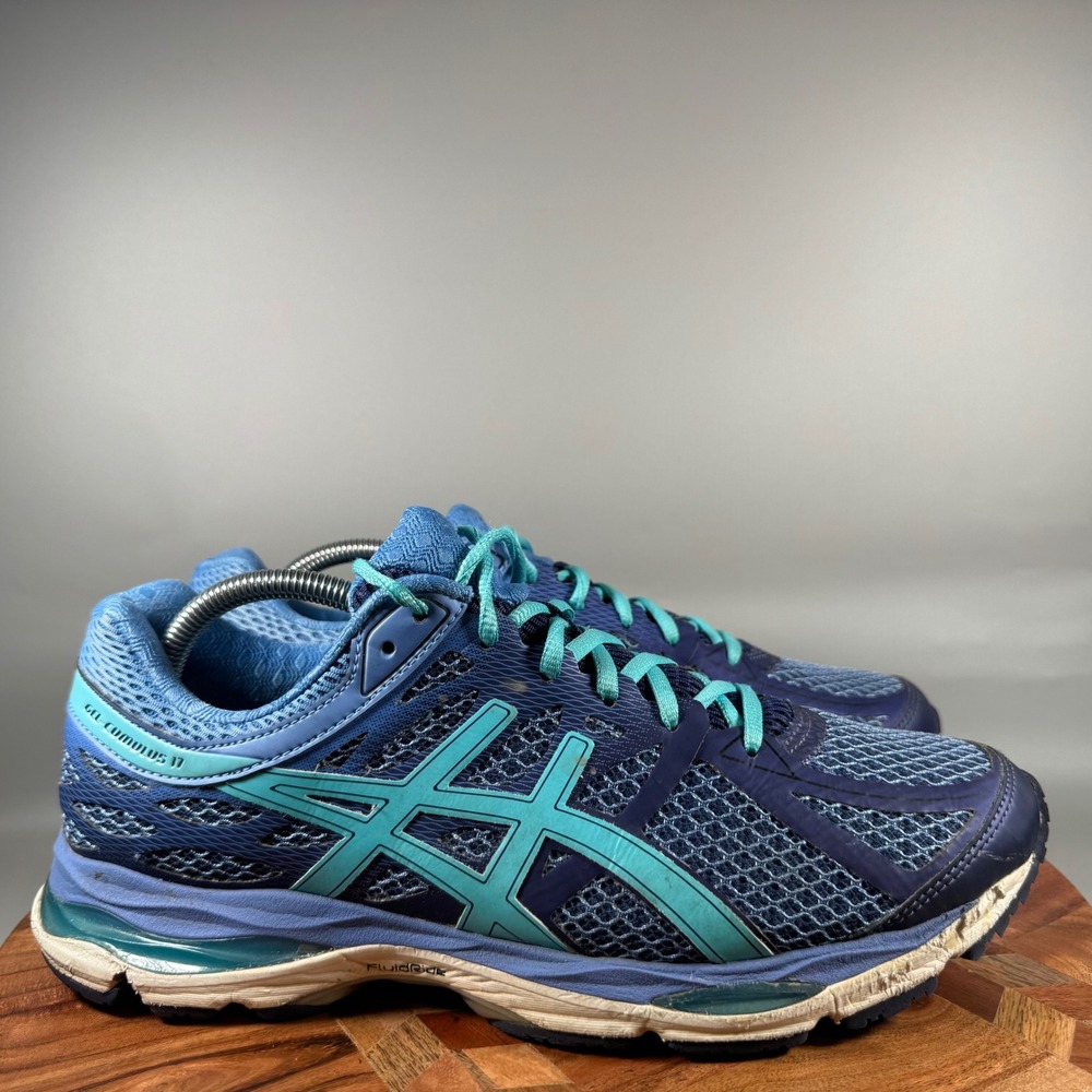 ASICS Gel-Cumulus 17 Blue Turquoise Running Shoes Womens 11.5 T5D8N
